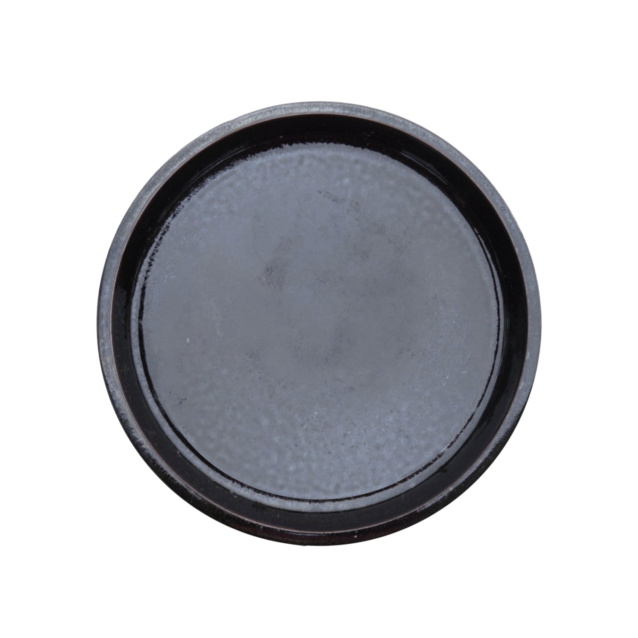 Round Shiny Black Ceramic Plant Saucer