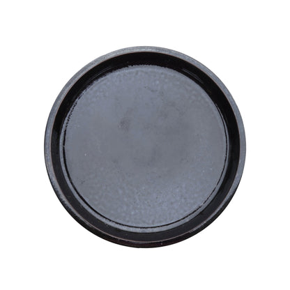 Round Shiny Black Ceramic Plant Saucer