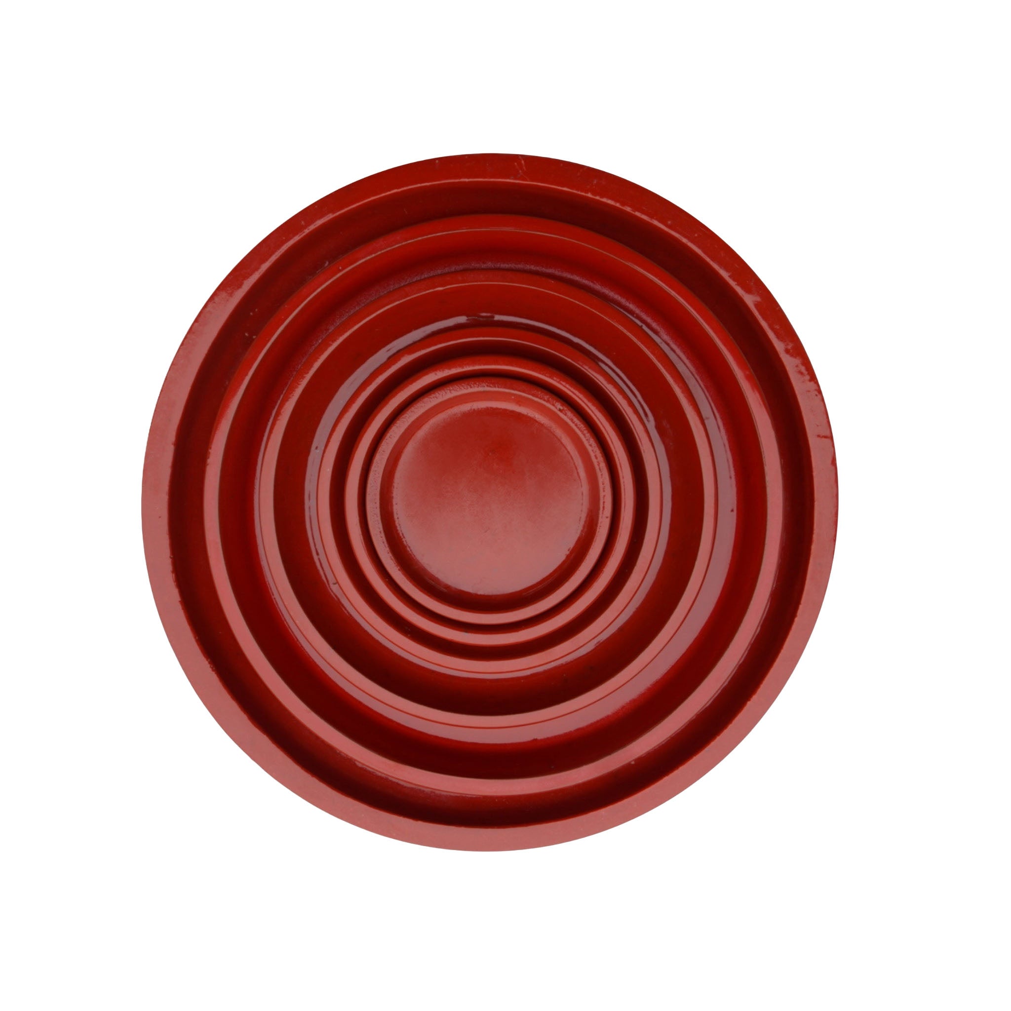 Round Chili Red Ceramic Plant Saucer