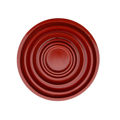 Round Chili Red Ceramic Plant Saucer