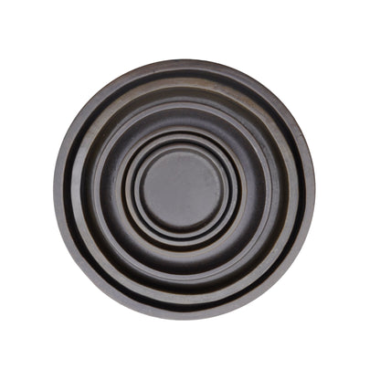 Round Matte Black Ceramic Plant Saucer
