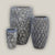 Seafoam Blue Tall Ceramic Seagrass Planter