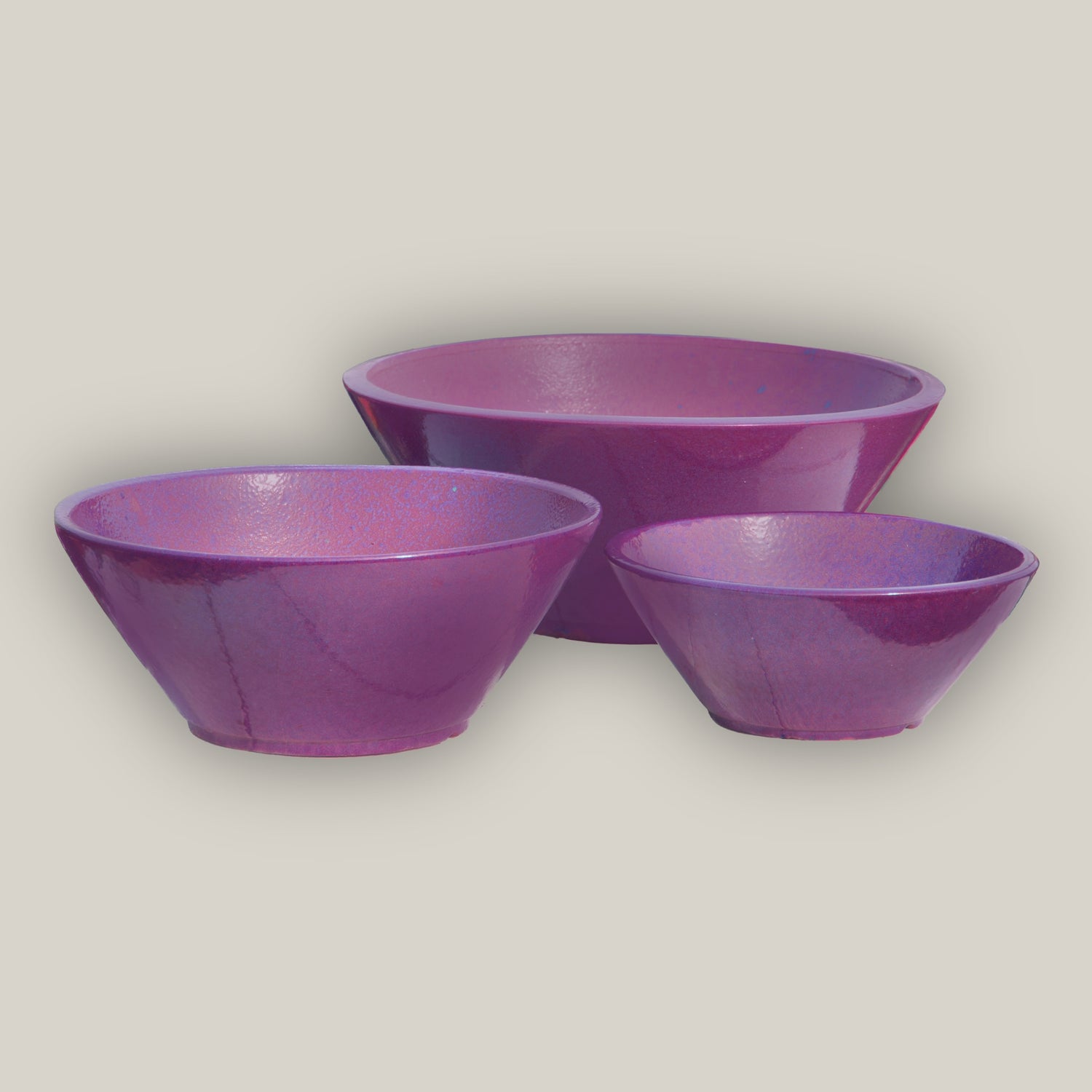 372L19 - Purple Low Wide Planter