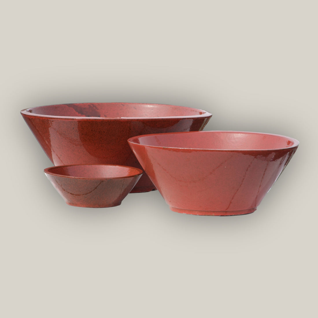 372L6 - Tropical Red Low Wide Planter