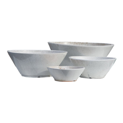 White Low Wide Planter