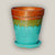 322M38FS - Iron Rust/Copper Chun Round Ceramic Planter with Saucer -  FREE SHIPPING