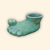 9536LC3 - Aqua Left Foot Ceramic Planter