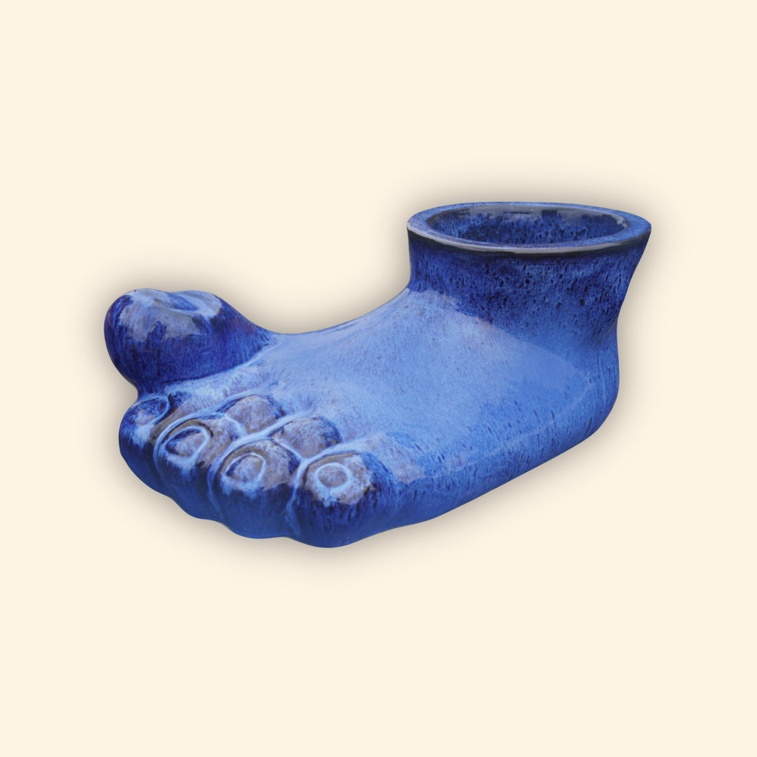 9536LC1 - Cobalt Blue Left Foot Ceramic Planter