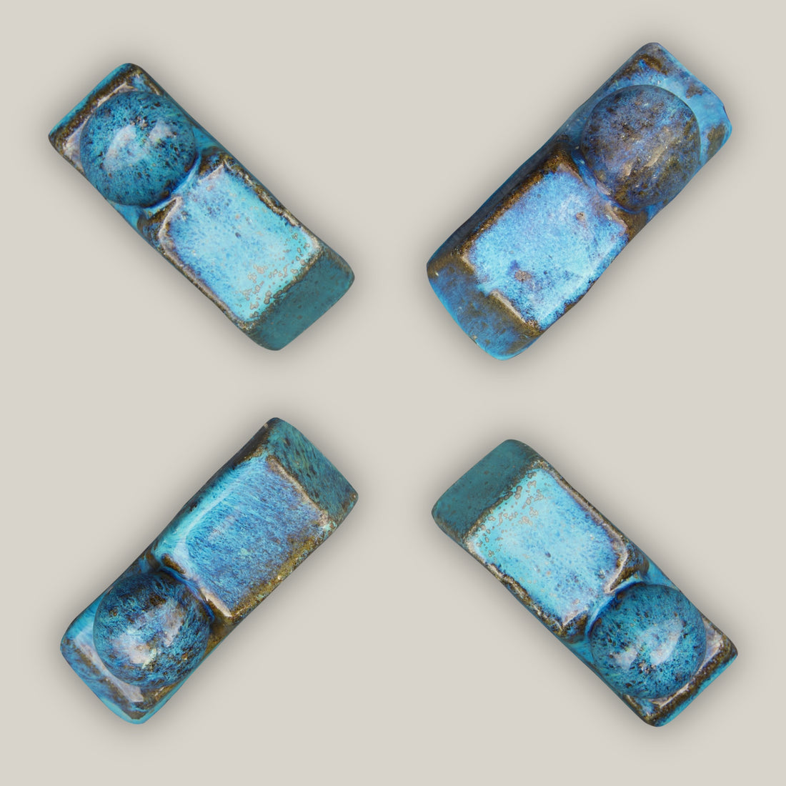 Marble Green Ceramic Bari Pot Feet - Ten Thousand Pots - 4