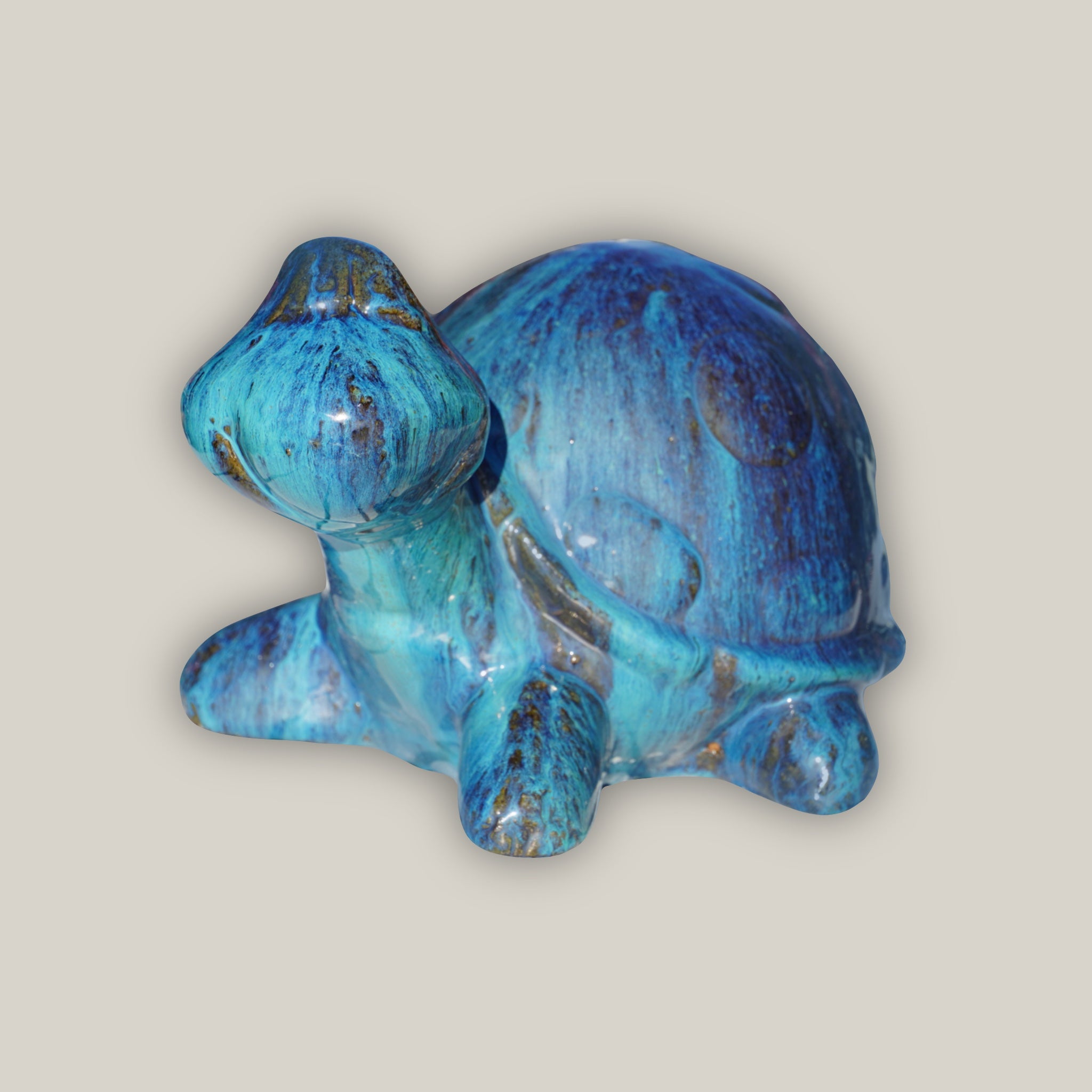 5170N19A - Marble Green Ceramic Garden Turtle