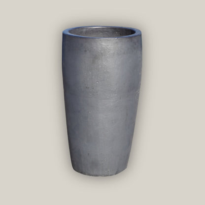 Matte Black Slim Round Ceramic Planter