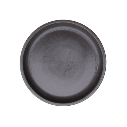 Round Matte Black Ceramic Plant Saucer