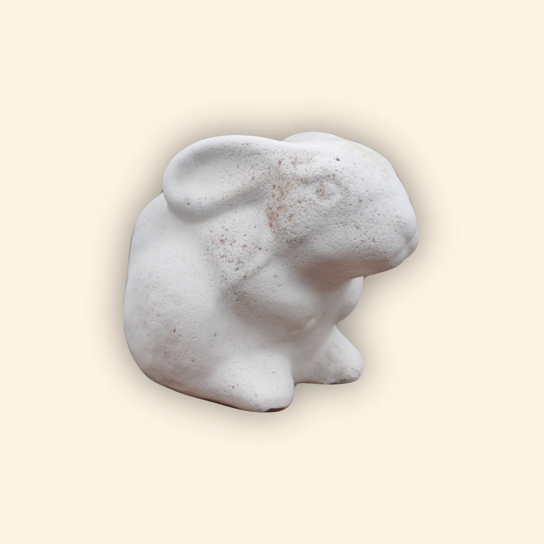 Matte White Small Ceramic Rabbit Planter