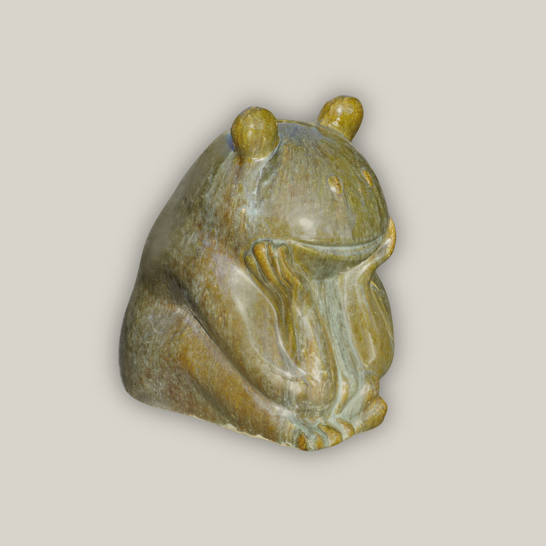 9790C5 - Moss Green Ceramic Frog Ornament