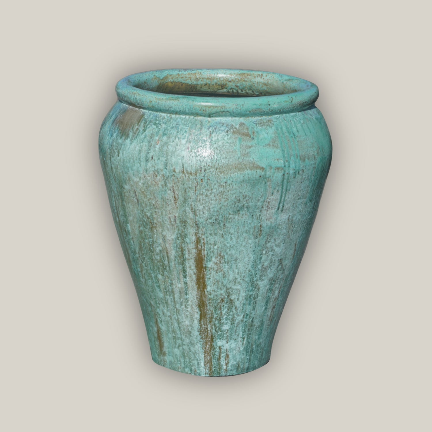 1-3100OGFS - Opal Green Palace Extra Large High-Fired  Ceramic Planter Pots – Indoor/Outdoor Use – FREE SHIPPING