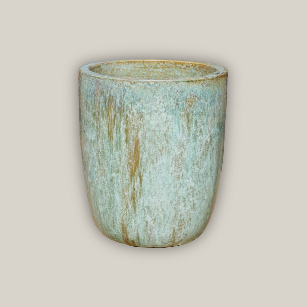 Opal Green Tall Tapered U Planter - Dolphin