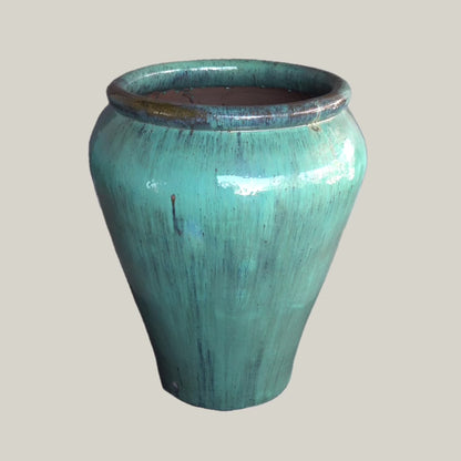 1-3100AQFS - Aqua Palace Extra Large High-Fired  Ceramic Planter Pots– Indoor/Outdoor Use – FREE SHIPPING