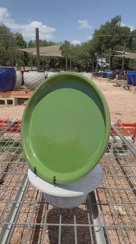 Round Green Avocado Ceramic Plant Saucer