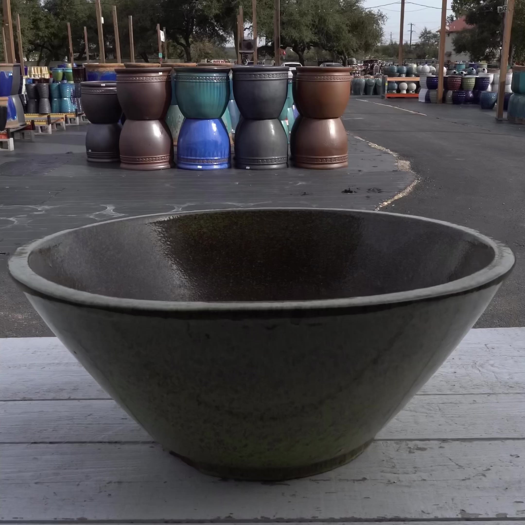 Jade Low Wide Planter | Ten Thousand Pots