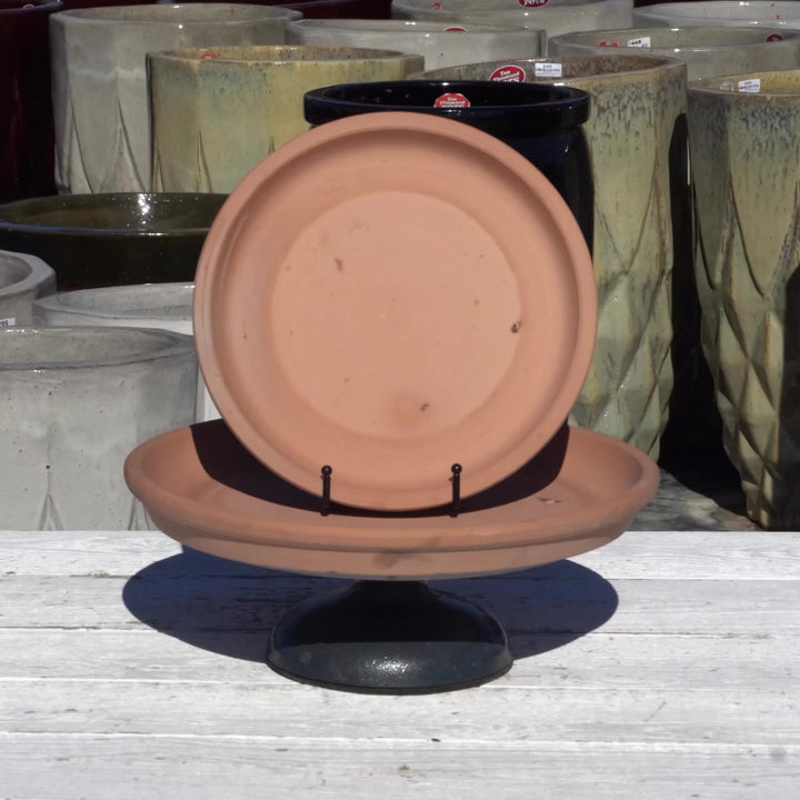 Unglazed Round Ceramic Saucer - Ten Thousand Pots - video