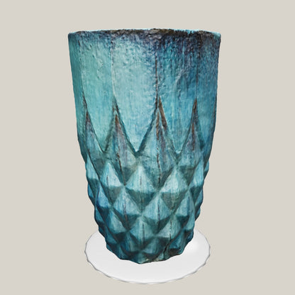 9995C3FS - Aqua Pineapple Round Ceramic Planter - FREE SHIPPING