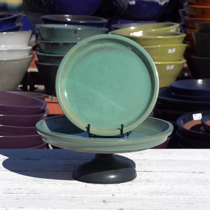 Turquoise Round Ceramic Saucer - Ten Thousand Pots - video