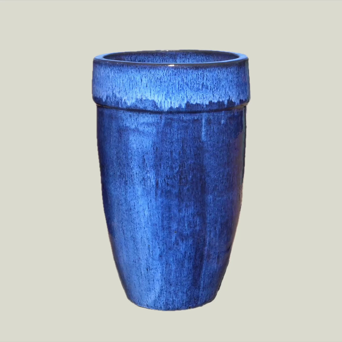 9115C1 - Cobalt Blue Big Rim Ceramic Planter