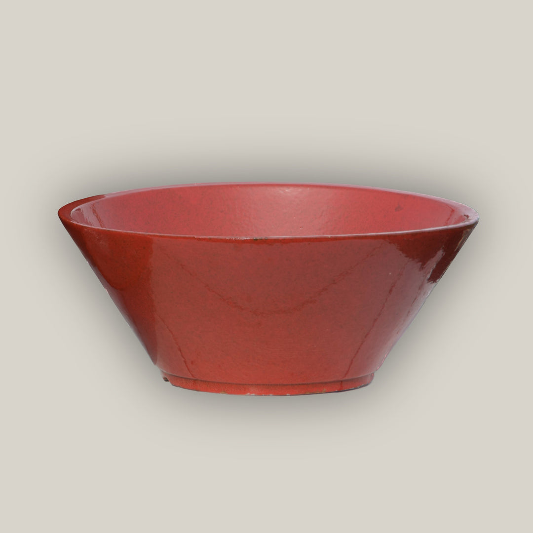 Tropical Red Low Wide Planter