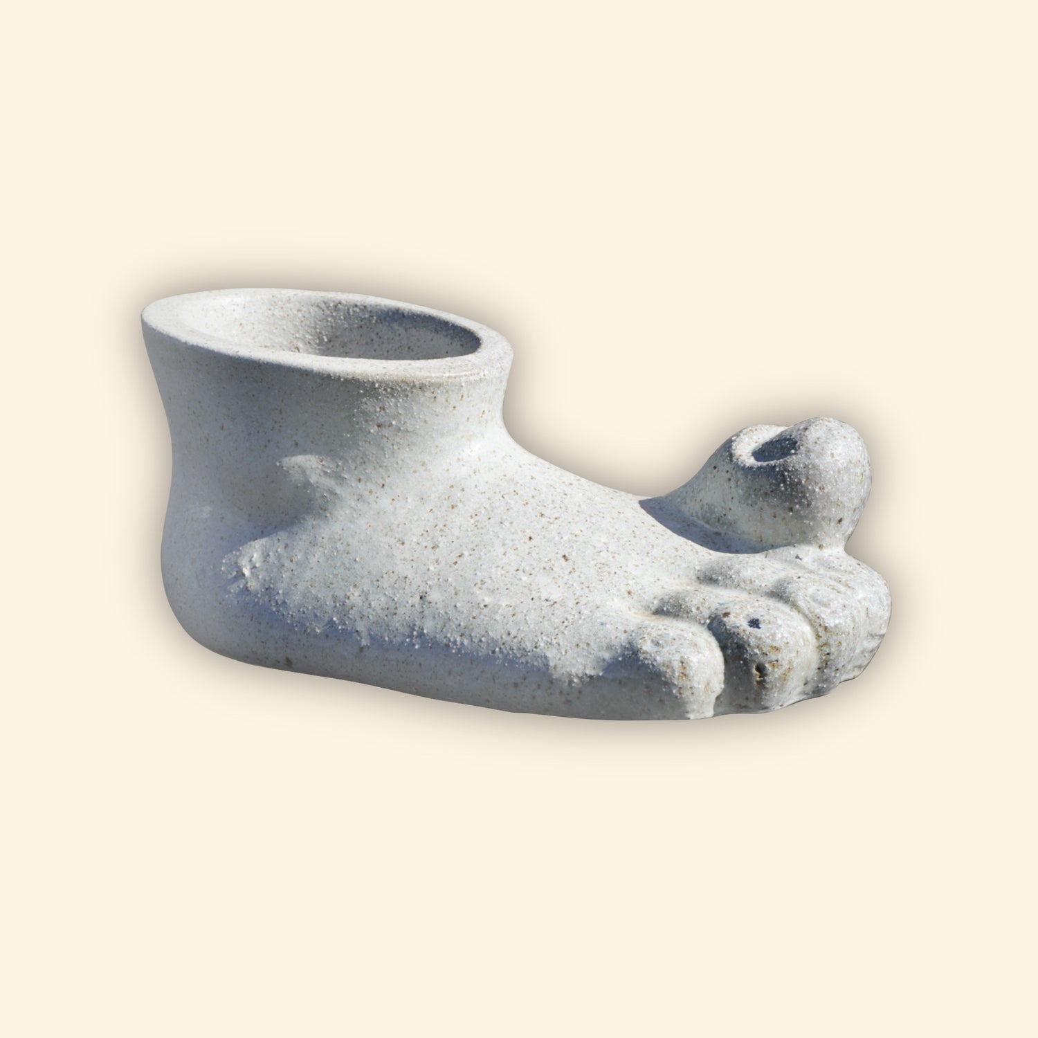 9536RC16 - White Right Foot Ceramic Planter