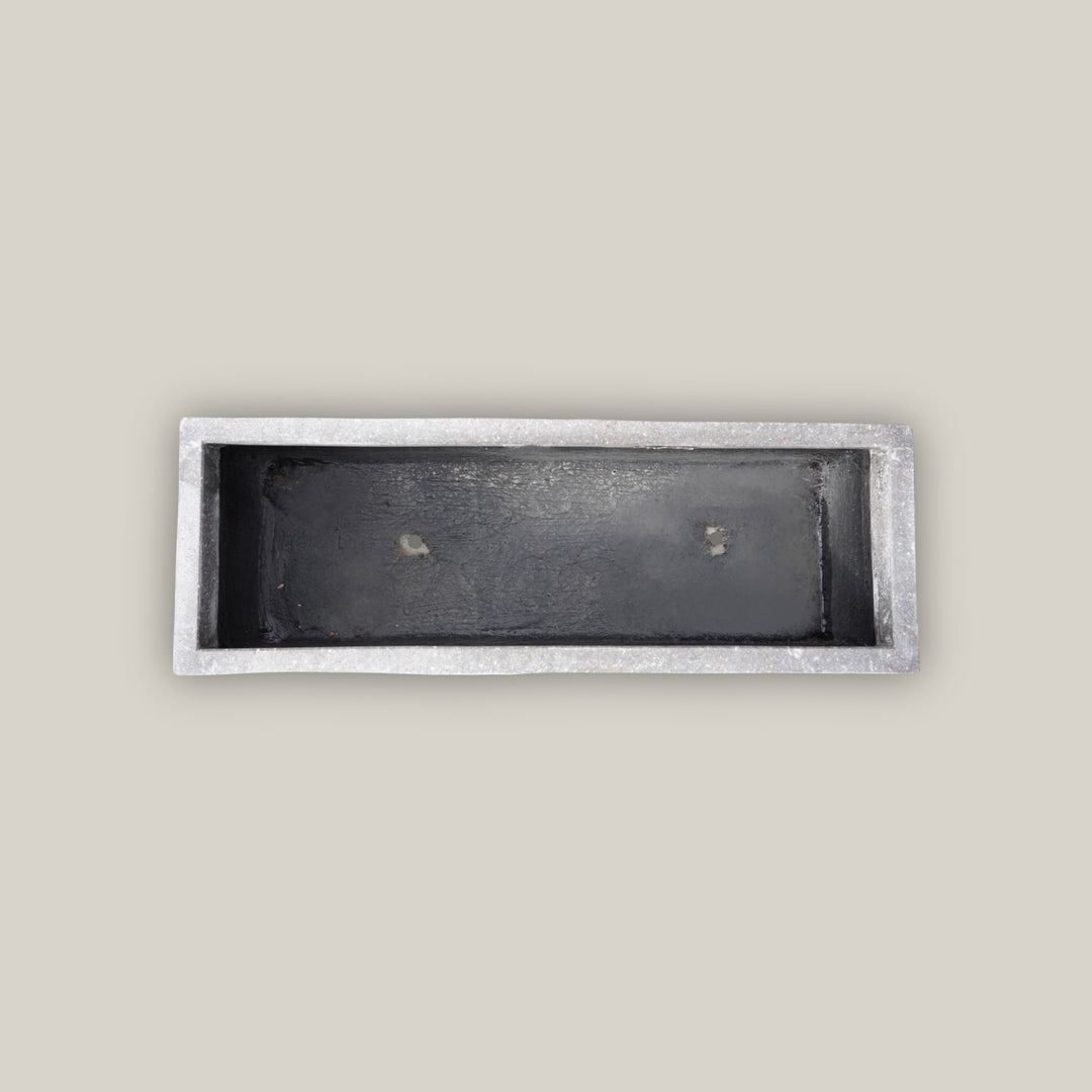 River Stone Rectangular Trough Planter