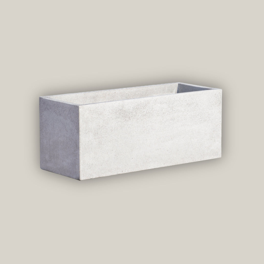 River Stone Rectangular Trough Planter