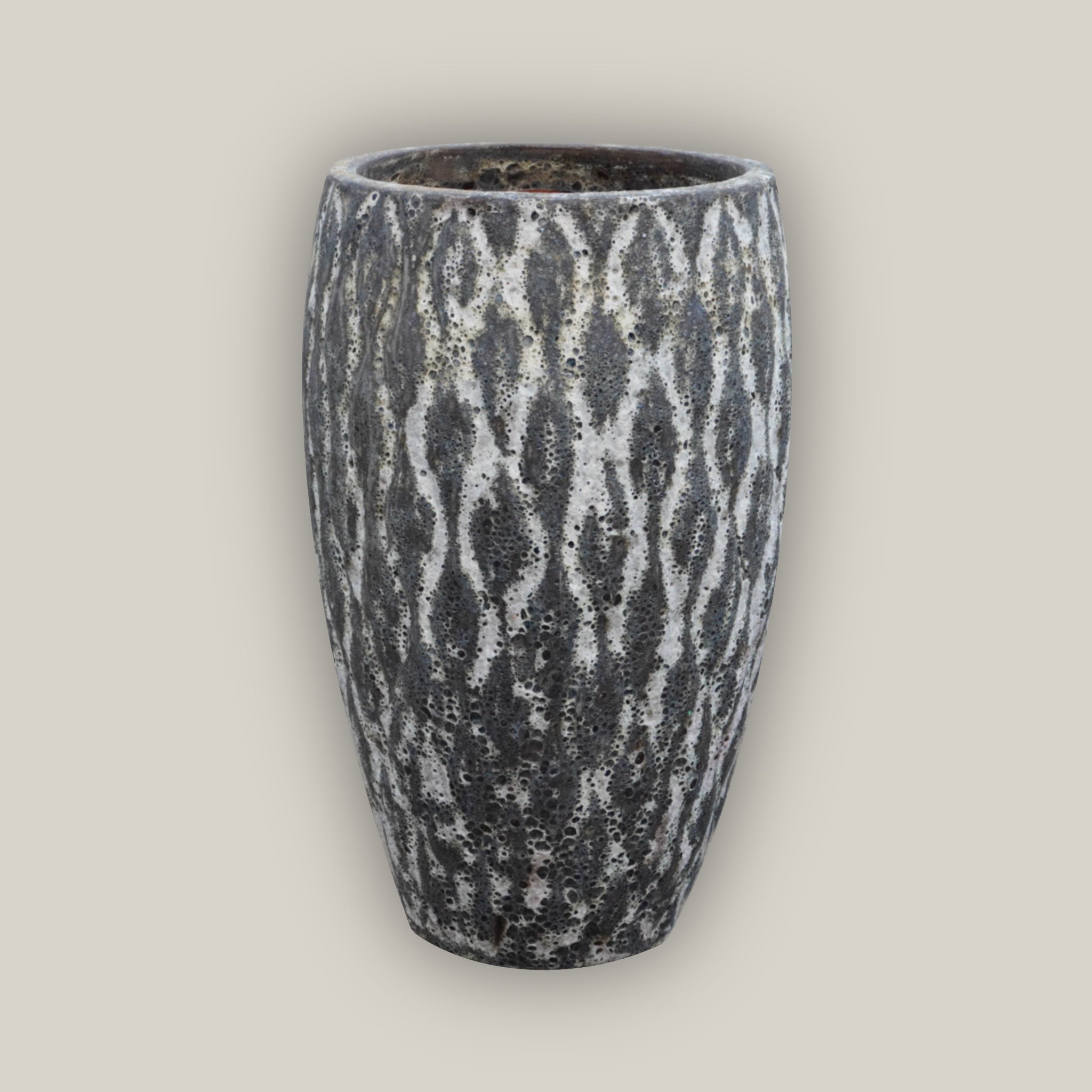 9990C37 - Seafoam Black Tall Ceramic Seagrass Planter