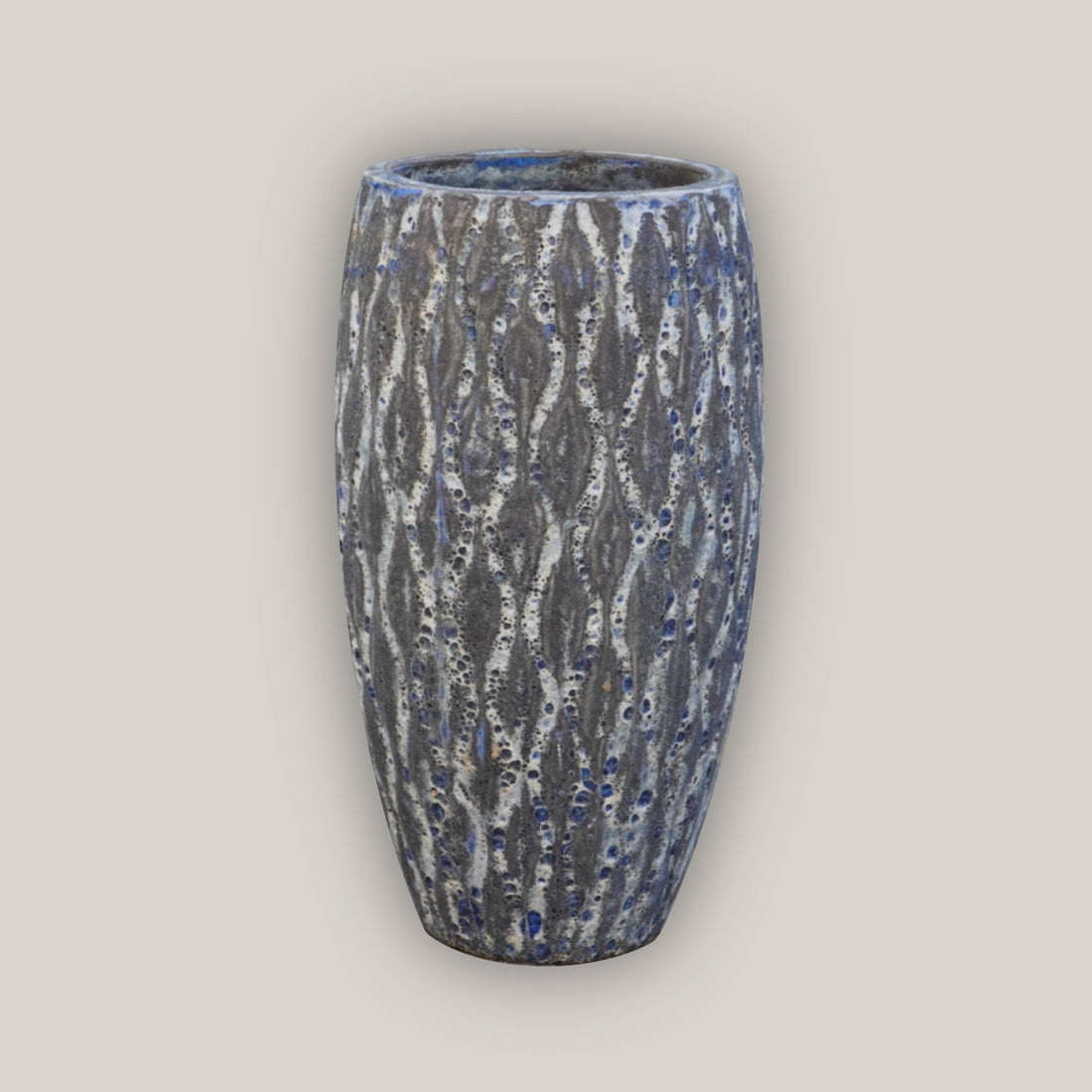 9990C40 - Seafoam Blue Tall Ceramic Seagrass Planter