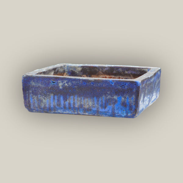 small square ceramic plant pots Seafoam Blue Low Square Ceramic Planter