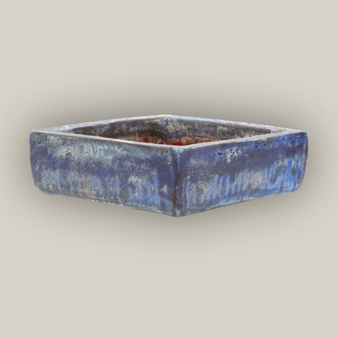 9788C40FS - Seafoam Blue Low Square Ceramic Planter - FREE SHIPPING