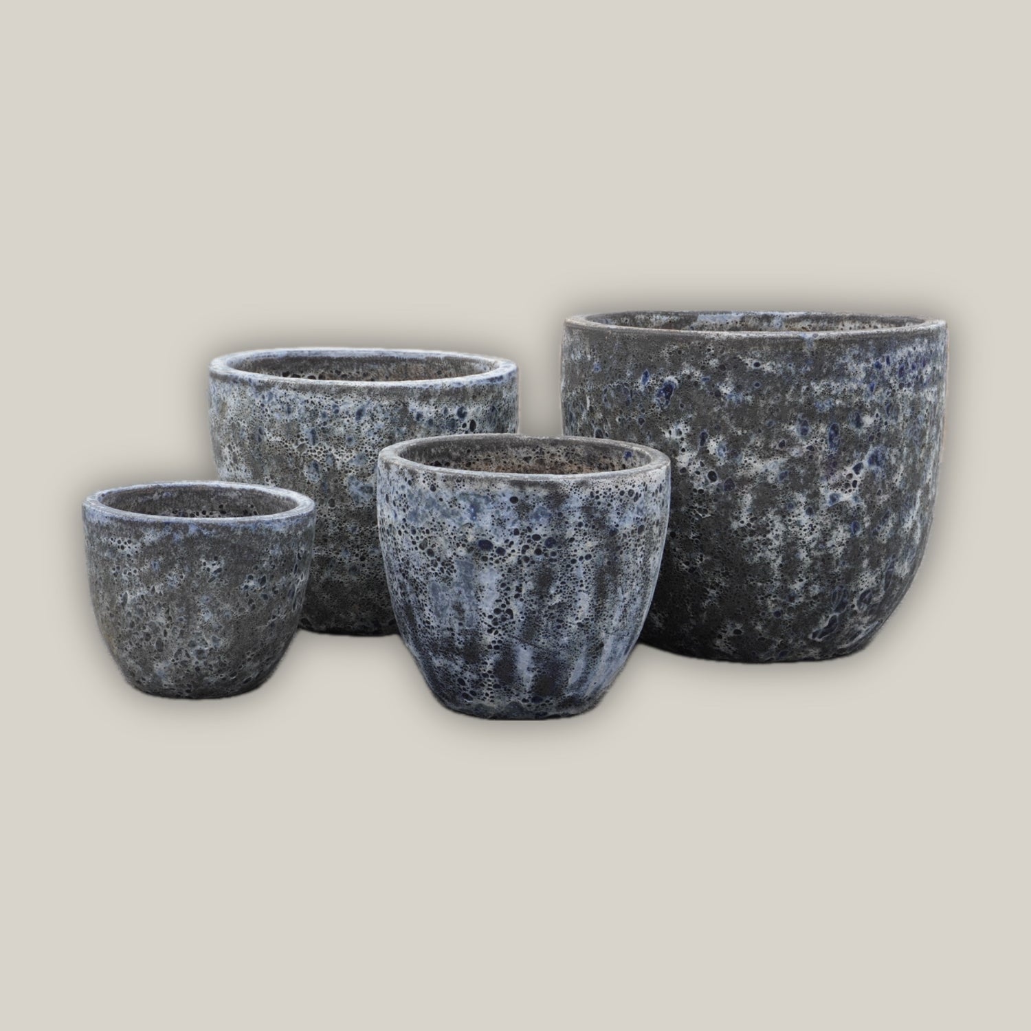 9082C40 - Seafoam Blue Ceramic Bullet Planter