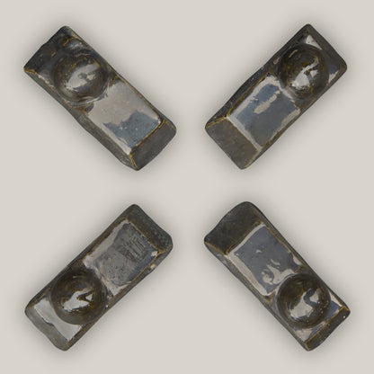 Shiny Black Ceramic Bari Pot Feet - Ten Thousand Pots - 4