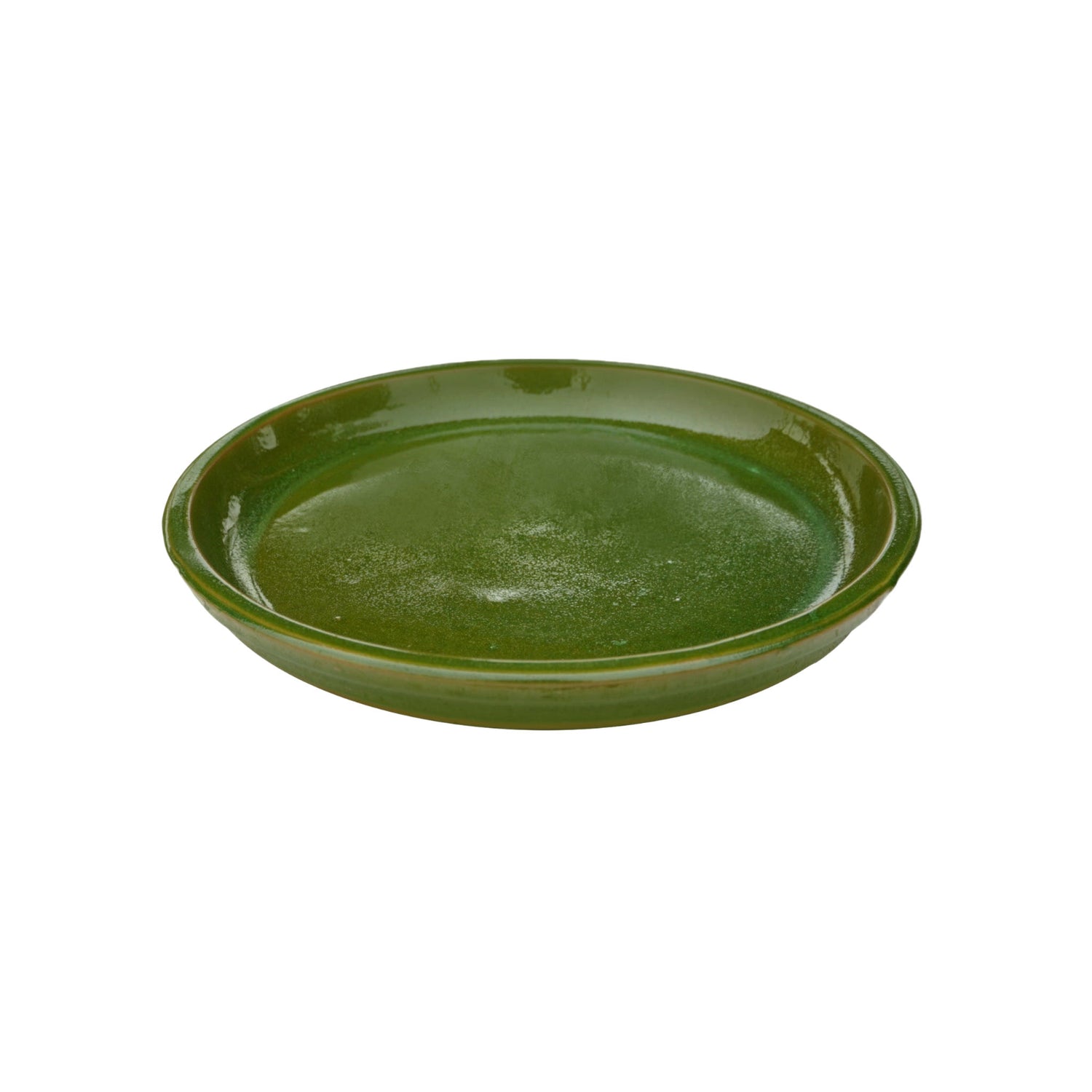 Round Apple Green Ceramic Plant Saucer
