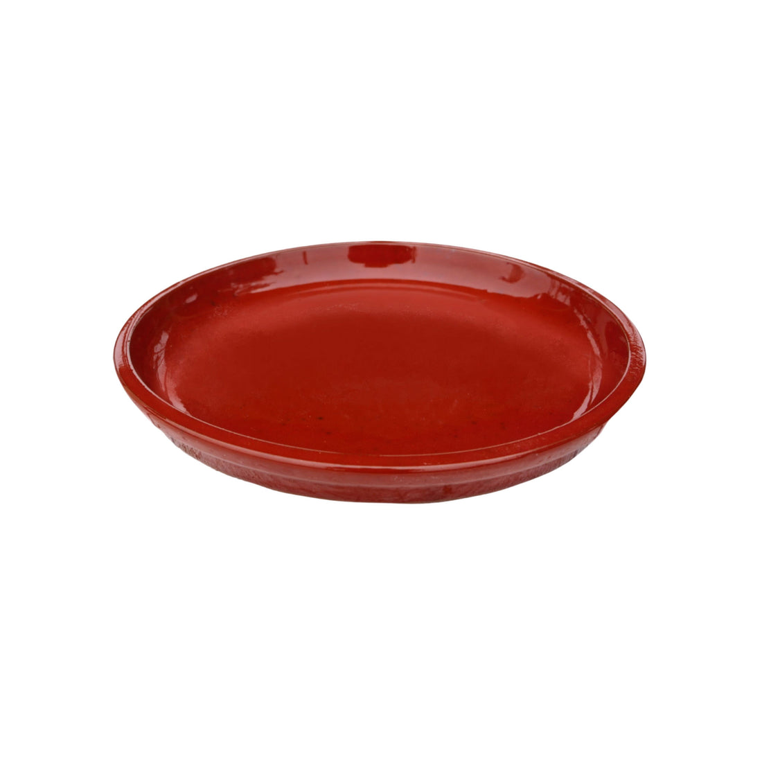 Round Chili Red Ceramic Plant Saucer