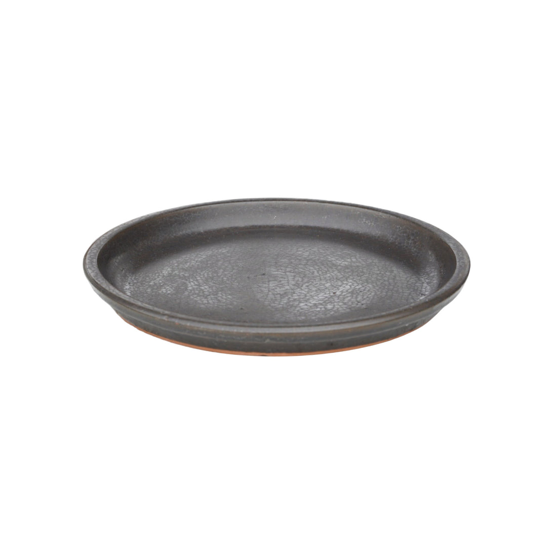 Round Matte Black Ceramic Plant Saucer