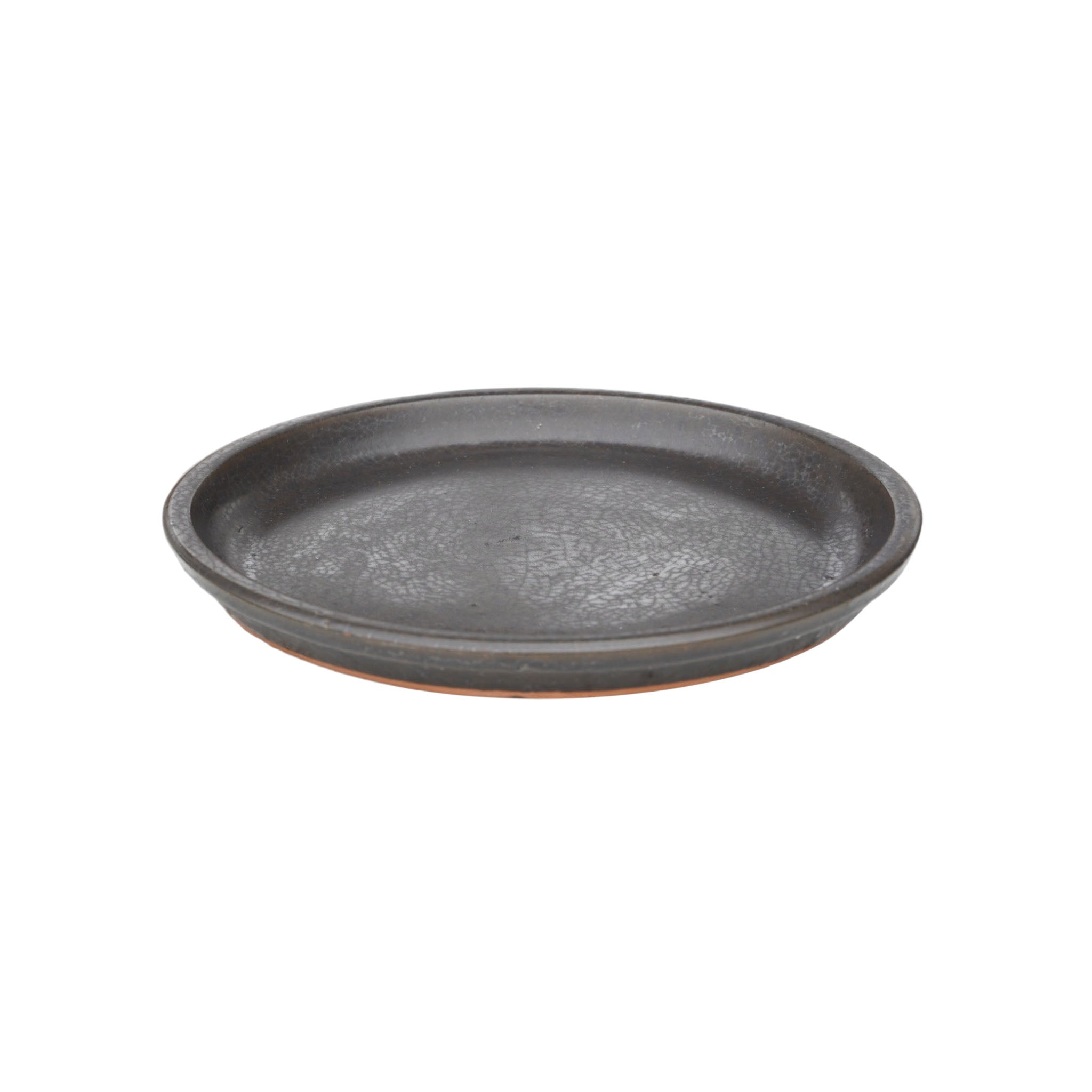 Round Matte Black Ceramic Plant Saucer