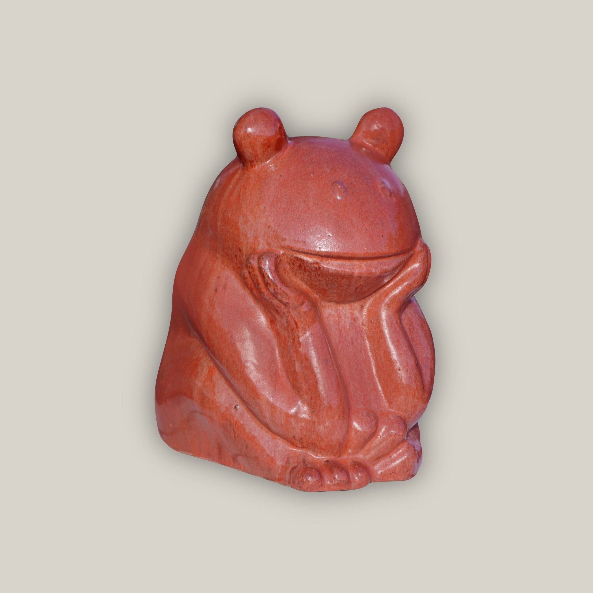 9790P66 - Snow Chili Red Ceramic Frog Ornament