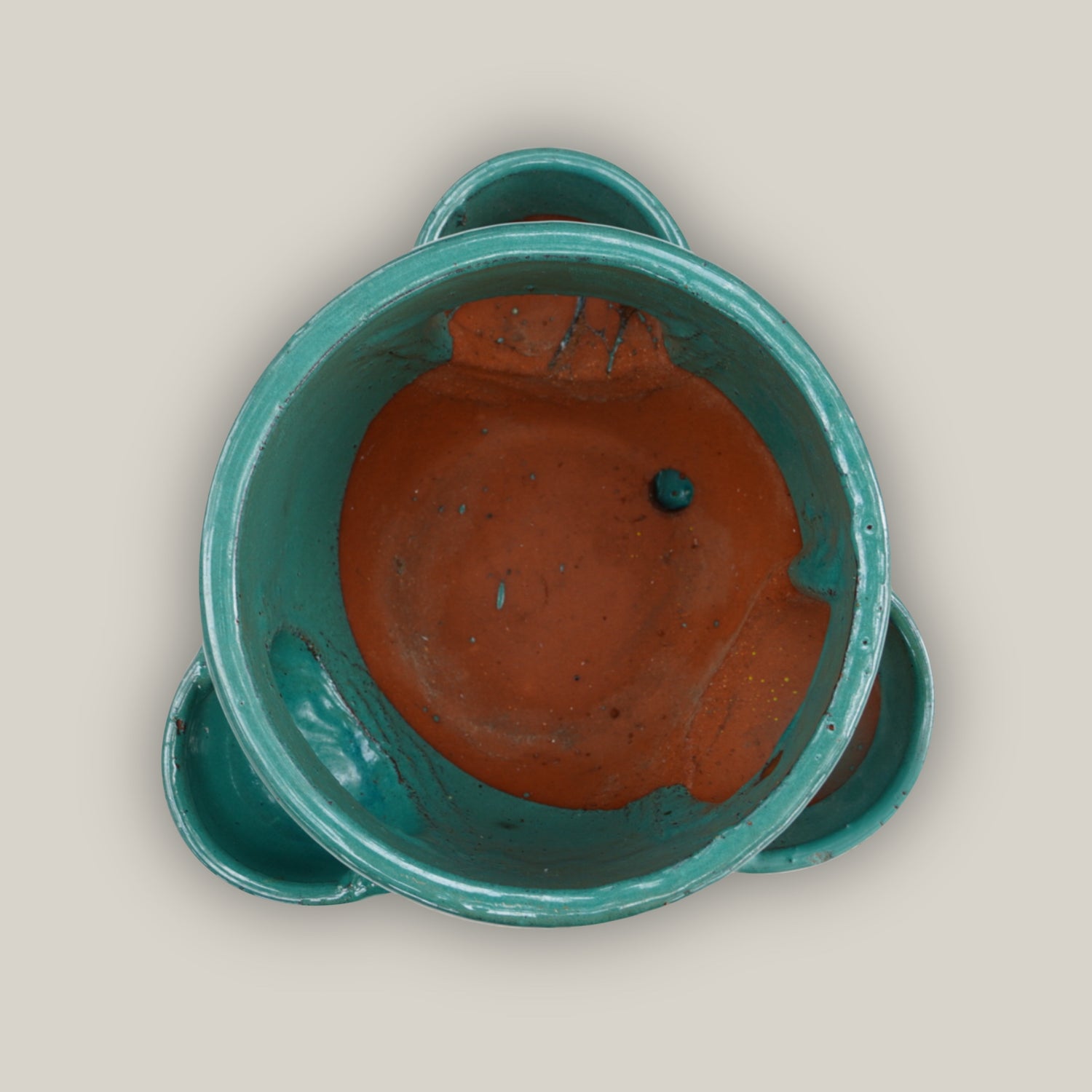 209M1 - Copper Chun Ceramic Strawberry Pot