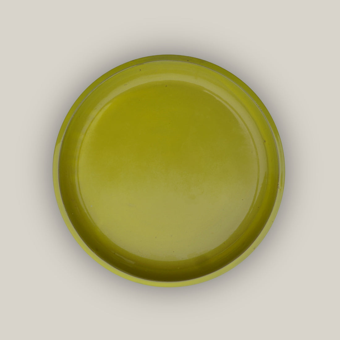 Yellow Round Ceramic Saucer - Lion - Ten Thousand Pots - top