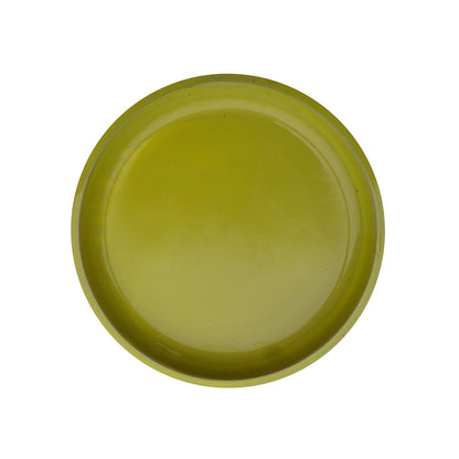 Round Yellow Ceramic Plant Saucer