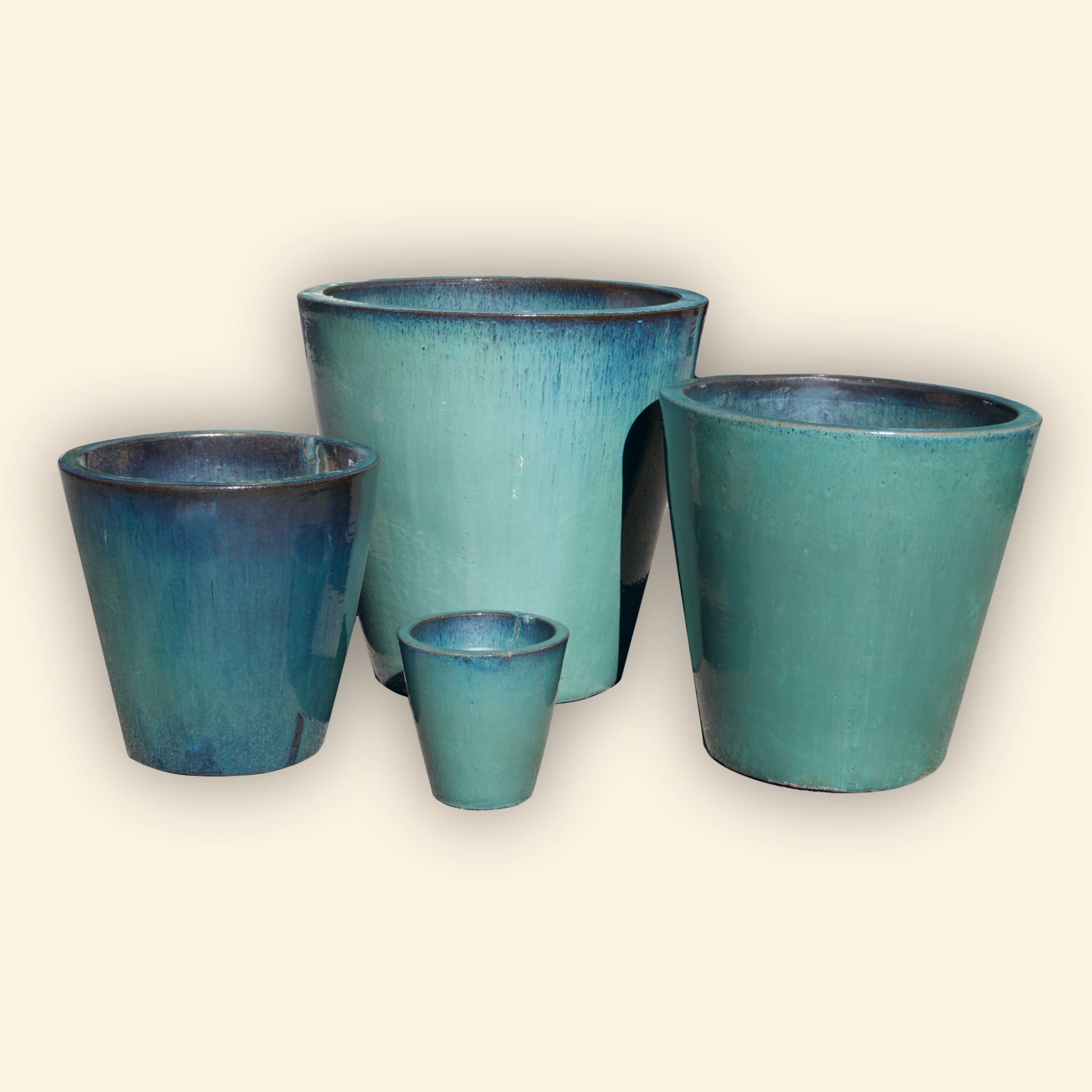 6024H1FS - Turquoise Cone Planter - FREE SHIPPING