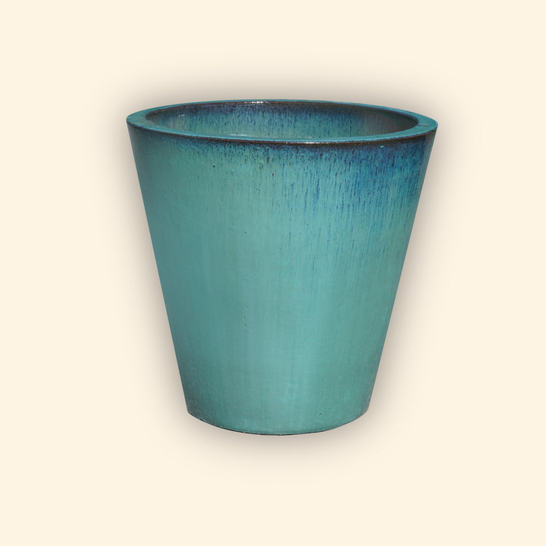 Turquoise Cone Planter - Lion