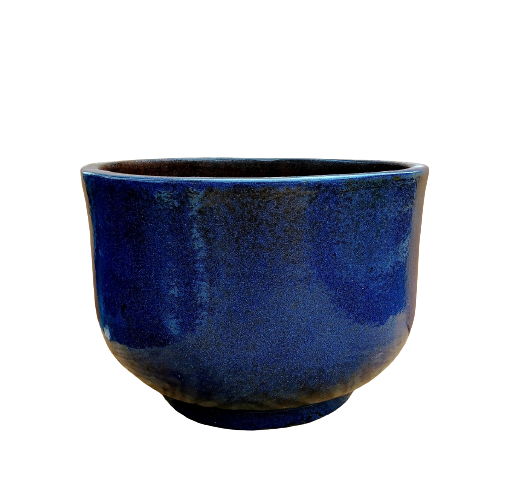 3043L15 - Dark Blue Contemporary Low Ceramic Bowl