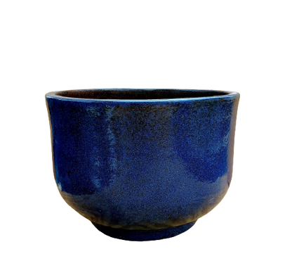 3043L15 - Dark Blue Contemporary Low Ceramic Bowl