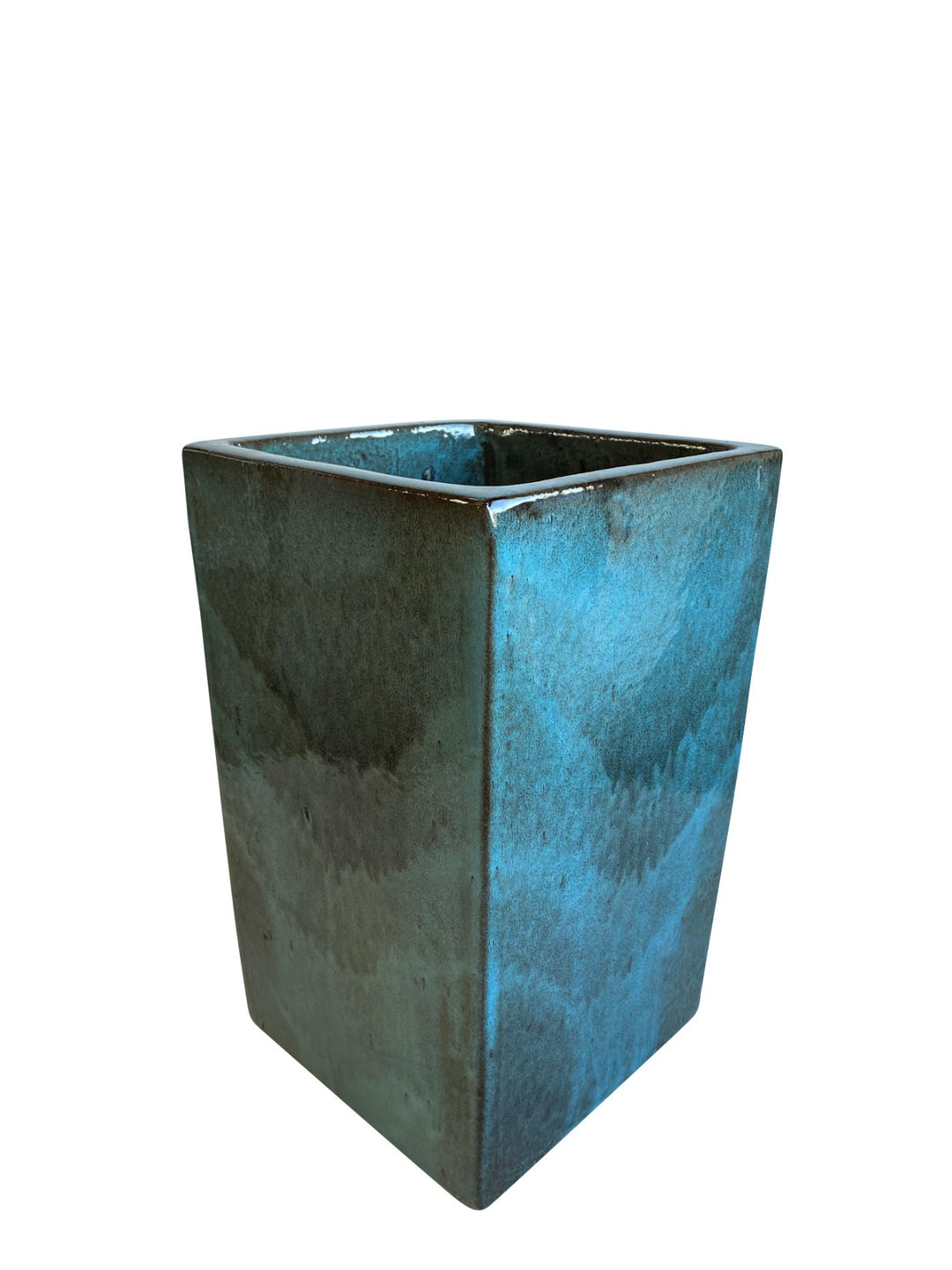 Forest Blue Modern Square Ceramic Planter | Ten Thousand Pots